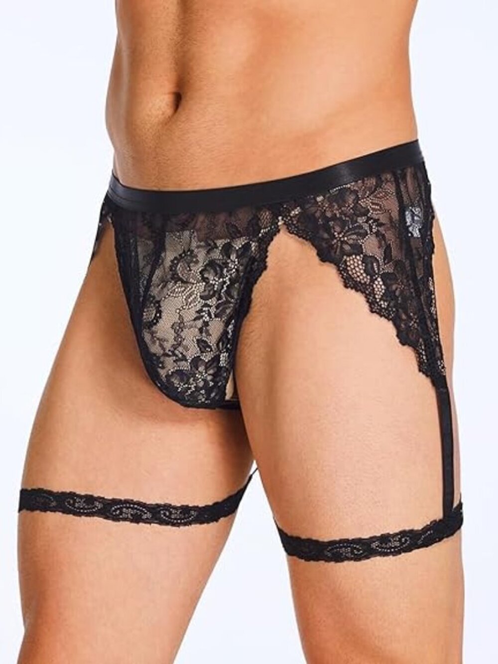 Men's Lace Underwear Sheer Pouch